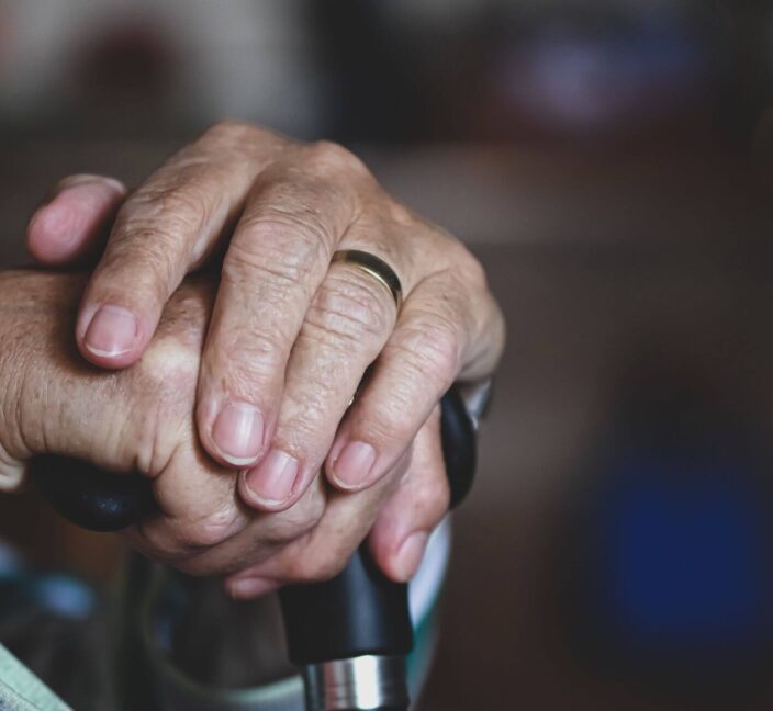 Elderly hands